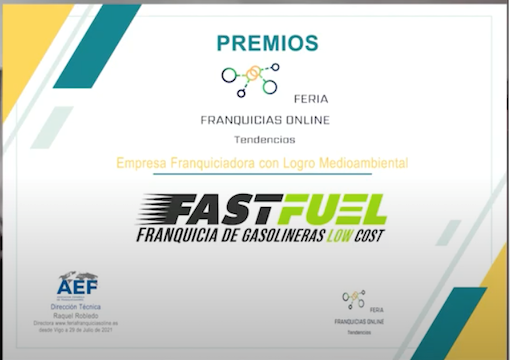 Fast Fuel recibe el premio de la Feria de Franquicias Online en la categoría de “Logro medioambiental”